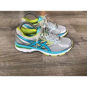 Asics Womens Size 8.5 Running Shoes FluidRide Guidance Silver Teal Sneaker T656N